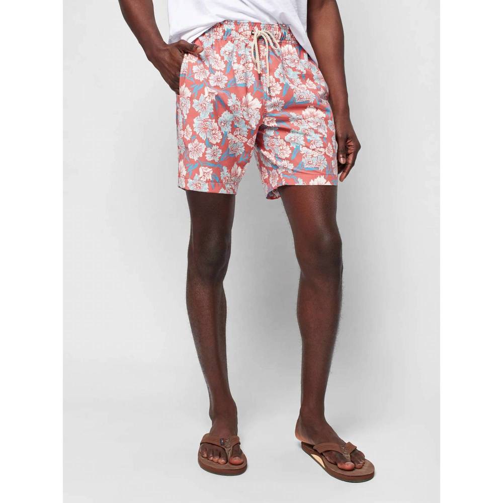 NEW FAHERTY beacon trunk short in red multi-floral